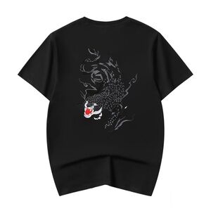 NIEPCE Black KH802 RAGING PANTHER EMBROIDERY TEE Men’s Size Medium
